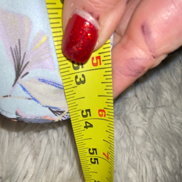 BANANA REPUBLIC Faux Wrap High Low Floral Ruffle Dress. Size 4 tall - Picture 9 of 13